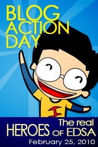 Kabataan Partylist's Feb 25, 2010 Blog Action Day on the Real Heroes of EDSA