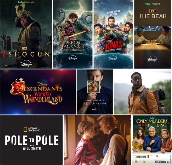 Collage of Disney+ movies and shows