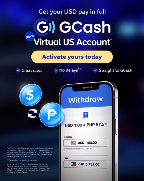 GCash Virtual US Dollar Account