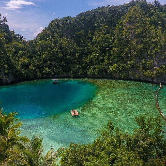 A hidden tropical lagoon in the Philippines.