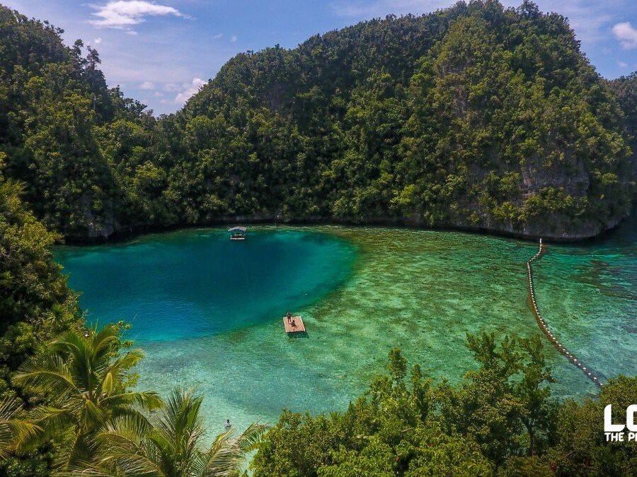 A hidden tropical lagoon in the Philippines.