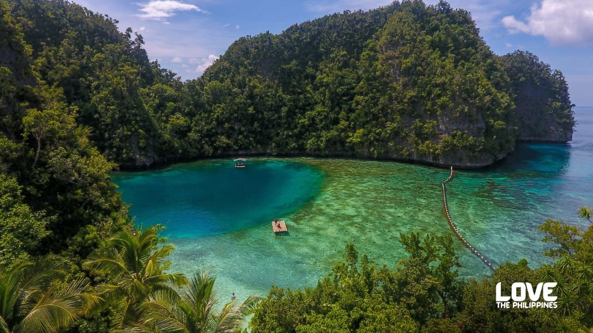 A hidden tropical lagoon in the Philippines.